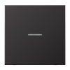JUNG HOME Taster 1fach, mit Lichtleiter, Aluminium lackiert, Serie LS, dark