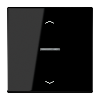 JUNG HOME Taster 1fach, mit Pfeilsymbolen, mit Lichtleiter, Duroplast, Serie LS, schwarz