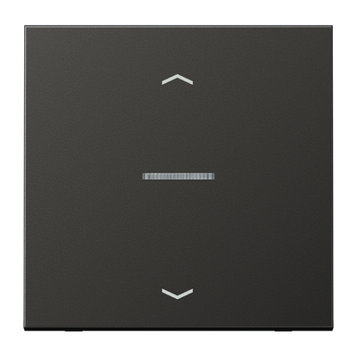 JUNG HOME Taster 1fach, mit Pfeilsymbolen, mit Lichtleiter, Aluminium lackiert, Serie LS, anthrazit