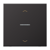 JUNG HOME Taster 1fach, mit Pfeilsymbolen, mit Lichtleiter, Aluminium lackiert, Serie LS, dark