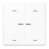JUNG HOME Taster 2fach, mit Pfeilsymbolen, mit Lichtleiter, Duroplast, Serie LS, alpinweiß
