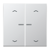 JUNG HOME Taster 2fach, mit Pfeilsymbolen, mit Lichtleiter, Serie LS, Aluminium