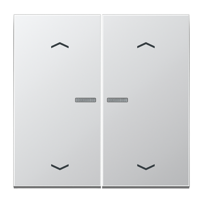 JUNG HOME Taster 2fach, mit Pfeilsymbolen, mit Lichtleiter, Serie LS, Aluminium