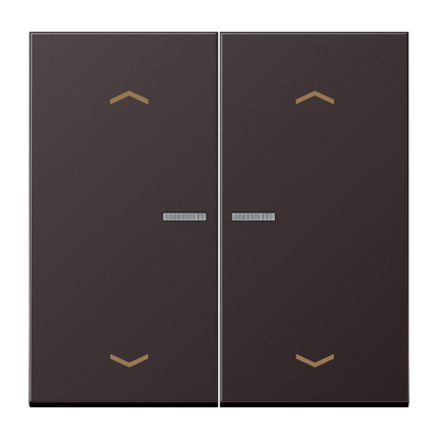JUNG HOME Taster 2fach, mit Pfeilsymbolen, mit Lichtleiter, Aluminium lackiert, Serie LS, dark