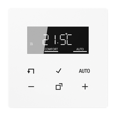 JUNG HOME Raumthermostat-Display, Serie LS, alpinweiß