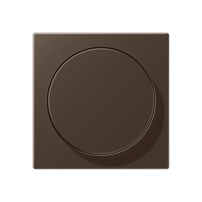 Abdeckung mit Drehknopf, Duroplast lackiert, Serie A, mokka