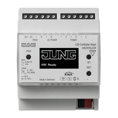 KNX LED-Controller 5fach DC 5 ... 48 V, REG 4 TE, Secure