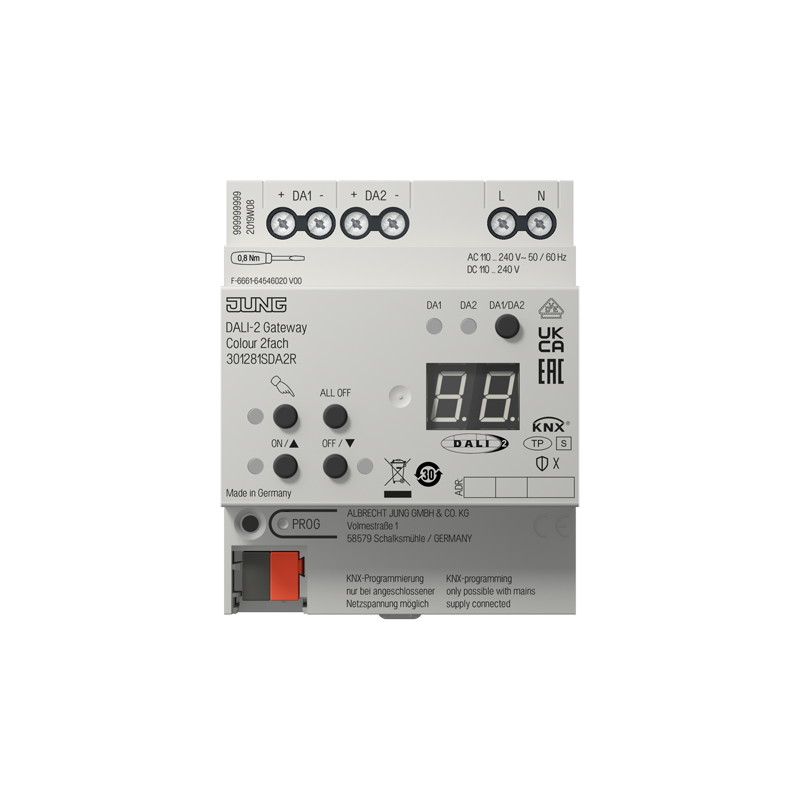KNX DALI-2 Gateway Colour 2fach, REG, 4 TE, Secure