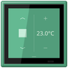 KNX Raumcontroller LS TOUCH mit Rahmen LS 990, Secure, Thermoplast lackiert, vert 59 (4320G)