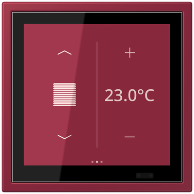 KNX Raumcontroller LS TOUCH mit Rahmen LS ZERO, Secure, Thermoplast lackiert, le rubis (4320M)