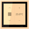 KNX Raumcontroller LS TOUCH mit Rahmen LS ZERO, Secure, Thermoplast lackiert, terre sienne claire 59 (4320P)