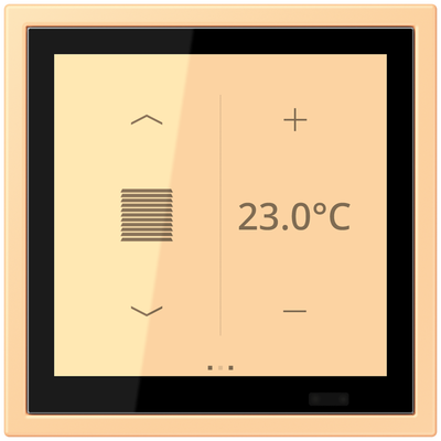 KNX Raumcontroller LS TOUCH mit Rahmen LS ZERO, Secure, Thermoplast lackiert, terre sienne claire 59 (4320P)
