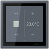 KNX Raumcontroller LS TOUCH mit Rahmen LS ZERO, Secure, Thermoplast lackiert, gris foncé 59 (4320U)