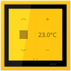 KNX Raumcontroller LS TOUCH mit Rahmen LS ZERO, Secure, Thermoplast lackiert, le jaune vif (4320W)