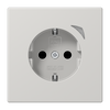 JUNG HOME SCHUKO® Steckdose, 16 A 250 V ~, mit Funktionsanzeige, Safety Plus, Serie LS, lichtgrau