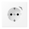 JUNG HOME SCHUKO® Steckdose, 16 A 250 V ~, mit Funktionsanzeige, Safety Plus, Serie LS, schneeweiß matt