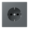 SCHUKO®-Steckdose, 16 A 250 V ~, SAFETY+, Duroplast lackiert, Serie LS, gris foncé 31 (32010)