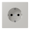 SCHUKO®-Steckdose, 16 A 250 V ~, Duroplast lackiert, Serie LS, gris clair 31 (32013)