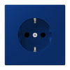 SCHUKO®-Steckdose, 16 A 250 V ~, Duroplast lackiert, Serie LS, bleu outremer foncé (4320T)