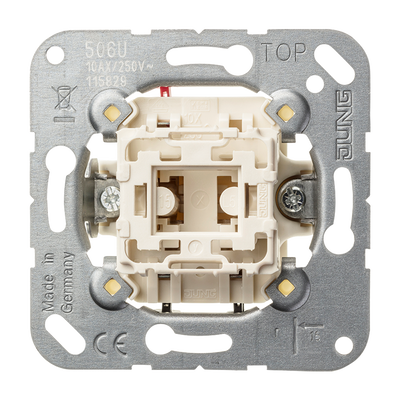 Wippschalter (Einsatz) 10 AX 250 V~, Universal Aus-Wechsel