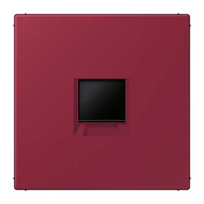 Abdeckung (gerastet) für Modular-Jack-Steckbuchsen, 1fach, UMA-CAT6A, RADIALL, Panduit, Assmann, Serie LS, le rubis