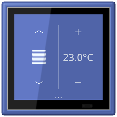 KNX Raumcontroller LS TOUCH mit Rahmen LS 990, Secure, Thermoplast lackiert, bleu outremer 31 (32020)