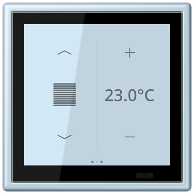 KNX Raumcontroller LS TOUCH mit Rahmen LS 990, Secure, Thermoplast lackiert, outremer clair (32022)