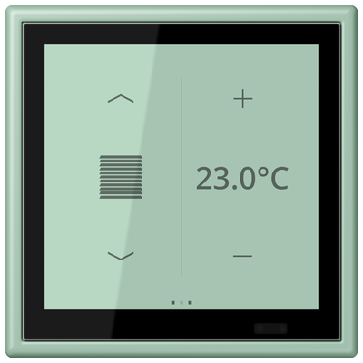 KNX Raumcontroller LS TOUCH mit Rahmen LS 990, Secure, Thermoplast lackiert, vert anglais clair (32041)