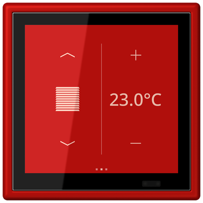 KNX Raumcontroller LS TOUCH mit Rahmen LS 990, Secure, Thermoplast lackiert, rouge vermillon 31 (32090)