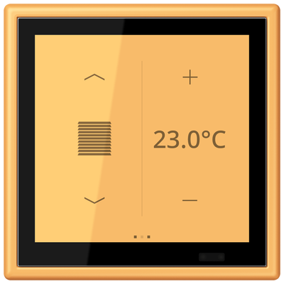 KNX Raumcontroller LS TOUCH mit Rahmen LS 990, Secure, Thermoplast lackiert, ocre jaune clair (4320L)