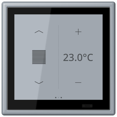 KNX Raumcontroller LS TOUCH mit Rahmen LS 990, Secure, Thermoplast lackiert, gris clair 59 (4320O)