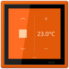 KNX Raumcontroller LS TOUCH mit Rahmen LS 990, Secure, Thermoplast lackiert, orange vif (4320S)