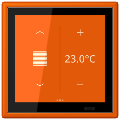 KNX Raumcontroller LS TOUCH mit Rahmen LS 990, Secure, Thermoplast lackiert, orange vif (4320S)