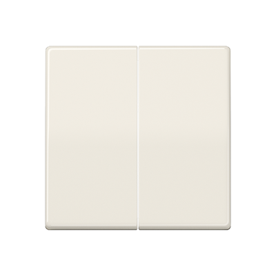 Wippe 2fach, Duroplast, Serie AS, weiß (ivory)