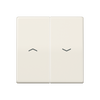 Wippe 2fach, mit Pfeilsymbolen, Duroplast, Serie AS, weiß (ivory)