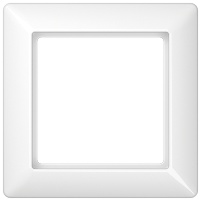 Rahmen 1fach, senkrechte und waagerechte Montage, Duroplast, AS 500, alpinweiß