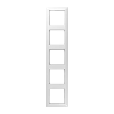 Rahmen 5fach, senkrechte und waagerechte Montage, Duroplast, AS 500, alpinweiß