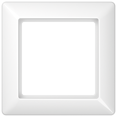 Rahmen 1fach, senkrechte und waagerechte Montage, Thermoplast, AS 500, alpinweiß