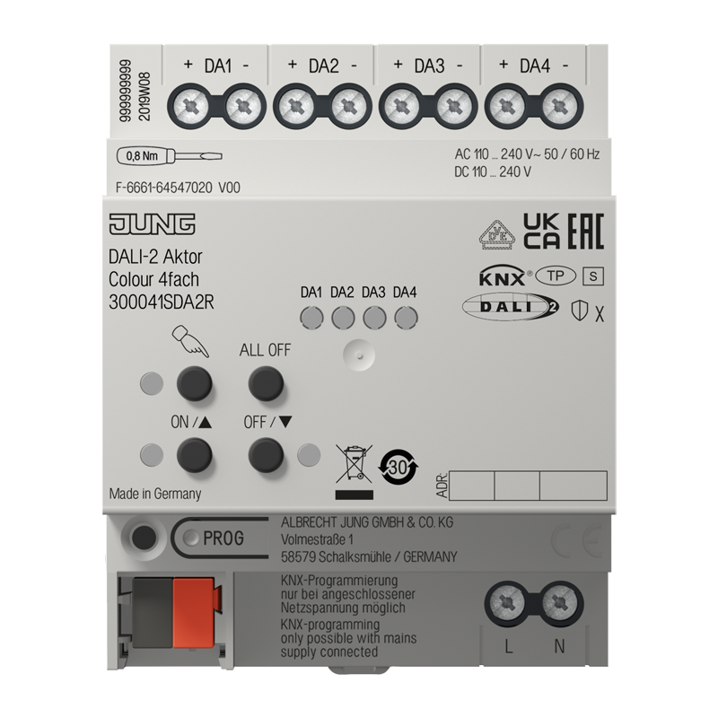 KNX DALI-2 Aktor Colour 4fach, REG, 4 TE, Secure