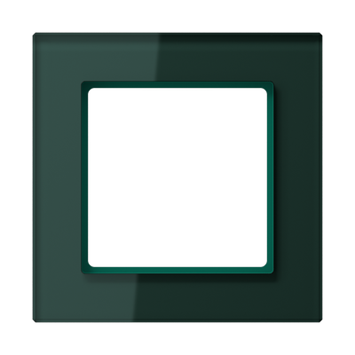 Glasrahmen 1fach, senkrechte und waagerechte Montage, Glas, A CREATION, smaragdgrün