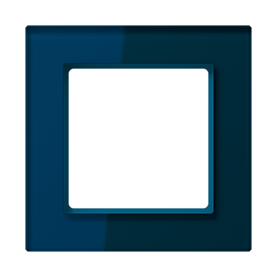 Glasrahmen 1fach, senkrechte und waagerechte Montage, Glas, A CREATION, nachtblau