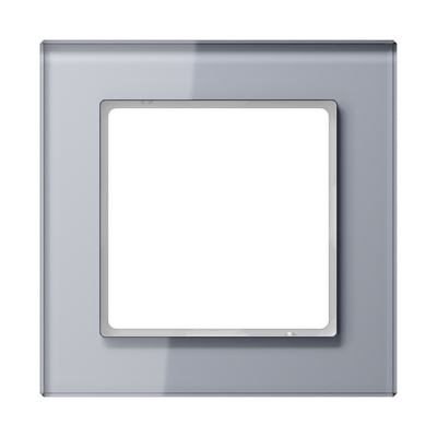 Glasrahmen 1fach, senkrechte und waagerechte Montage, Glas, A CREATION, kristallgrau