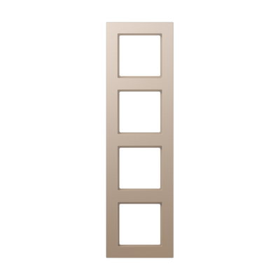 Rahmen 4fach, senkrechte und waagerechte Montage, Thermoplast lackiert, A 550, champagner