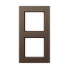 Rahmen 2fach, A 550, Thermoplast lackiert, mokka, senkrechte und waagerechte Montage