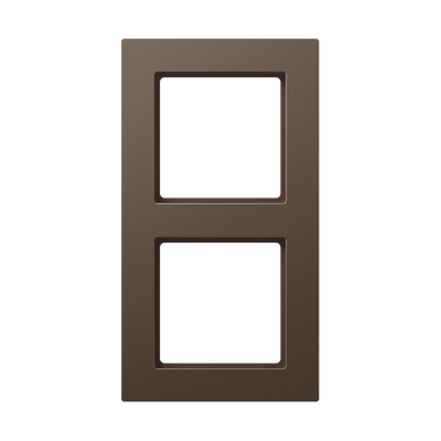 Rahmen 2fach, senkrechte und waagerechte Montage, Thermoplast lackiert, A 550, mokka