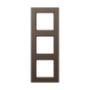 Rahmen 3fach, A 550, Thermoplast lackiert, mokka, senkrechte und waagerechte Montage