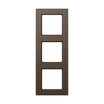 Rahmen 3fach, senkrechte und waagerechte Montage, Thermoplast lackiert, A 550, mokka