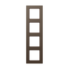 Rahmen 4fach, A 550, Thermoplast lackiert, mokka, senkrechte und waagerechte Montage