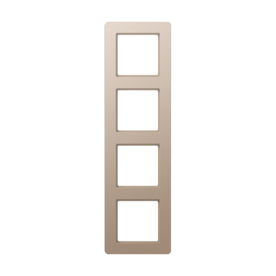 Rahmen 4fach, A FLOW, Thermoplast lackiert, champagner, senkrechte und waagerechte Montage