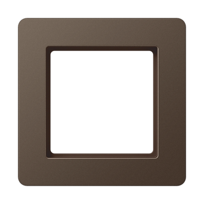 Rahmen 1fach, A FLOW, Thermoplast lackiert, mokka, senkrechte und waagerechte Montage